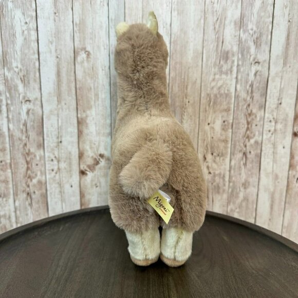 Miyoni by Aurora Alpaca Llama Stuffed Plush Animal Toy Brown 13'' - Picture 4 of 11